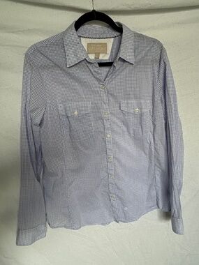 Banana Republic Cotton Plaid Button Down Shirt